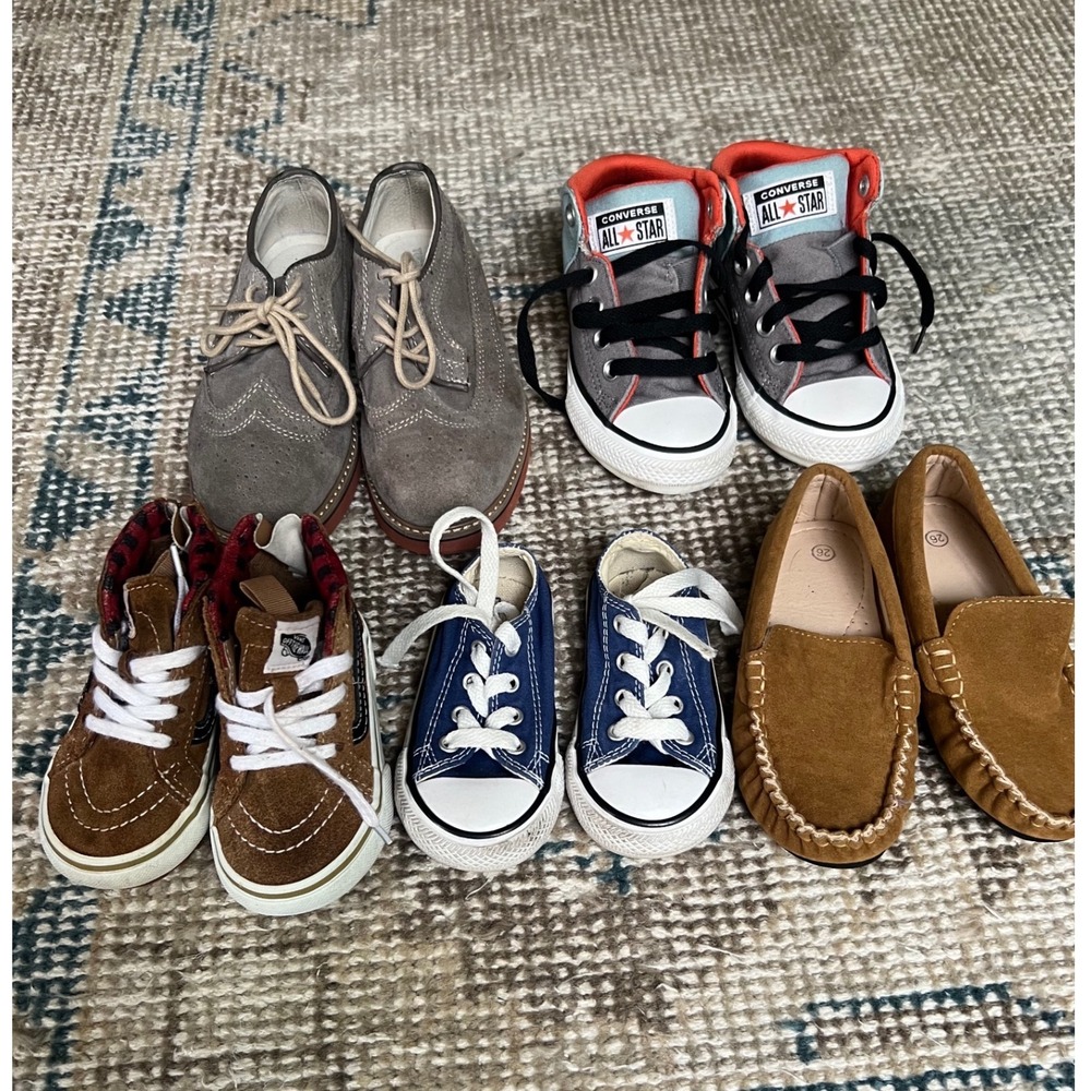 Dapper Dude Shoe Bundle Boys Toddler-11 Vans Converse Loafers and Oxfords 5 $250